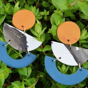 Geometric Minimalist Clay Earrings * The Nadine*